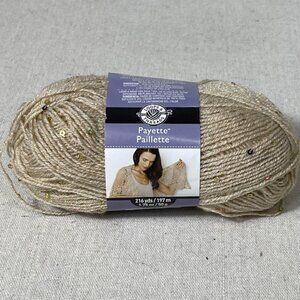 Loops & Threads Payette Yarn Gold Dust #07008 50g 1.75oz 2-Fine Sparkle Sequin